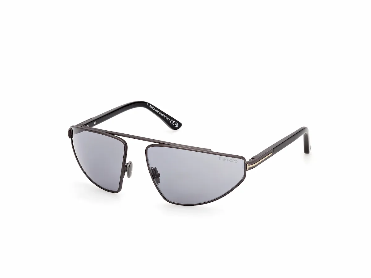  Tom Ford Sonnenbrille Parker-02 in matt dunkel Ruthenium FT1399 13A
