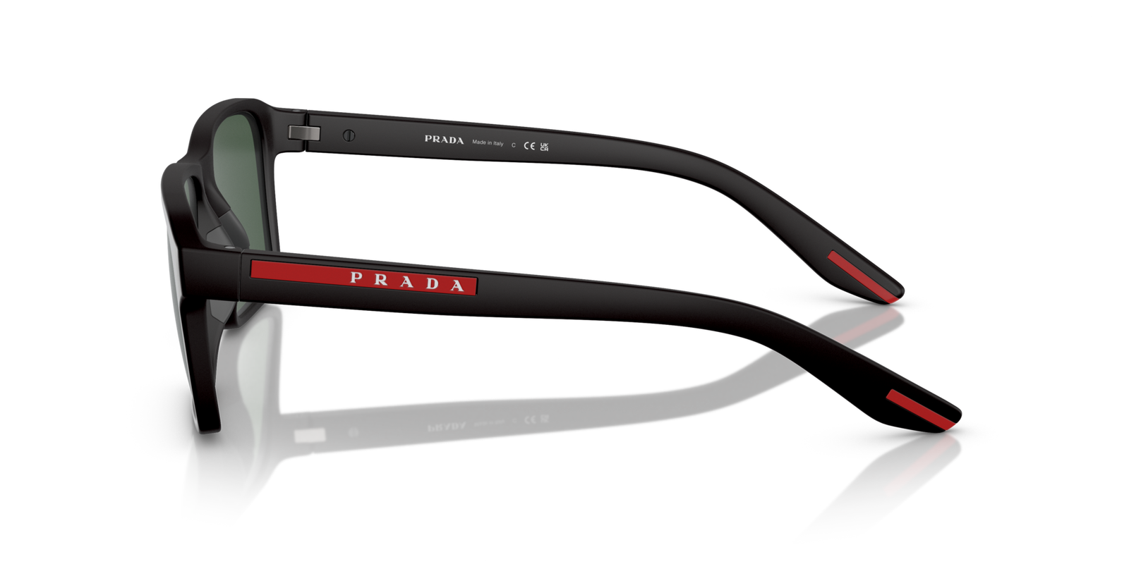 Das Bild zeigt die Sonnenbrille PS05YS DG006U von der Marke Prada Linea Rossa in schwarz.