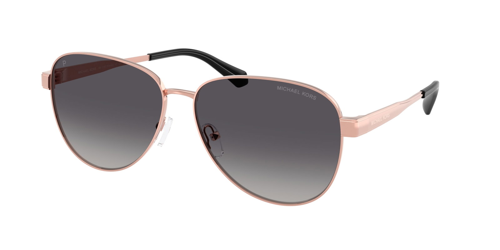 Das Bild zeigt die Sonnenbrille MK1160 von Michael Kors in der Farbe Rosegold.