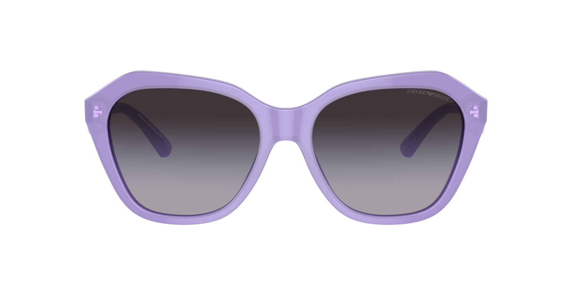 Das Bild zeigt die Sonnenbrille EA4221 61178G von der Marke Emporio Armani in flieder.