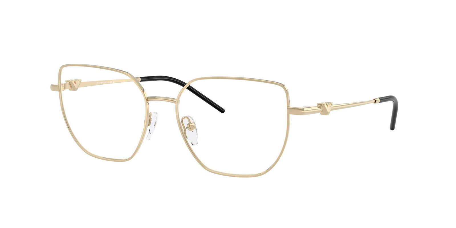 Zu sehen ist die Korrektionsbrille 1176 von Emporio Armani in der Farbe Gold.