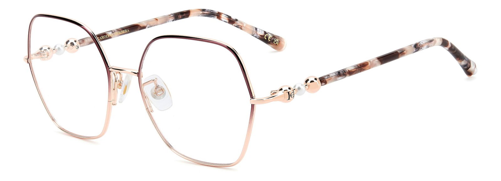 zu sehen ist die Korrektionsbrille 11288 von Carolina Herrera in der Farbe Rosegold.
