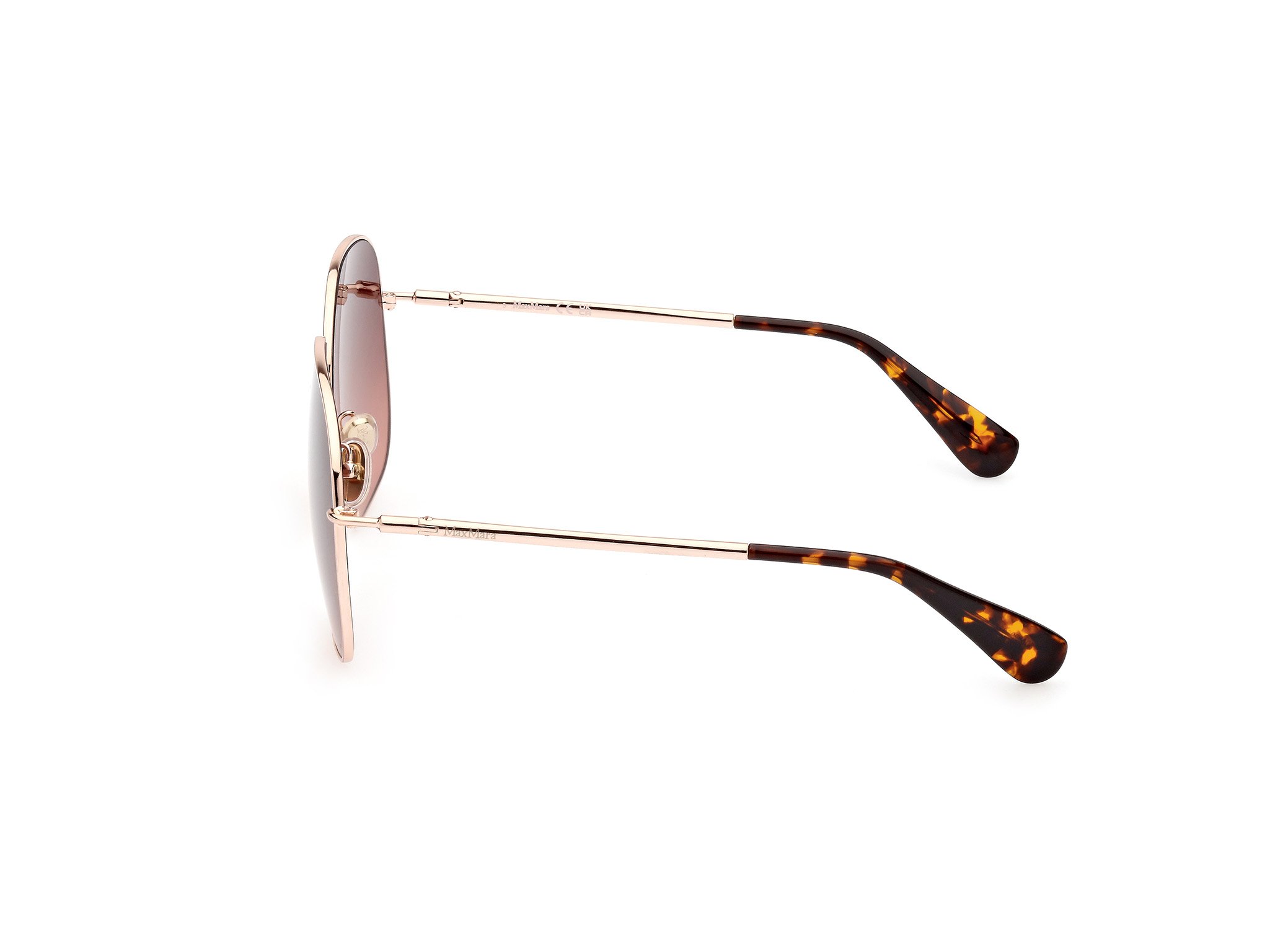 Das Bild zeigt die Sonnenbrille MM0061 28F von der Marke Max Mara in Rose Gold.