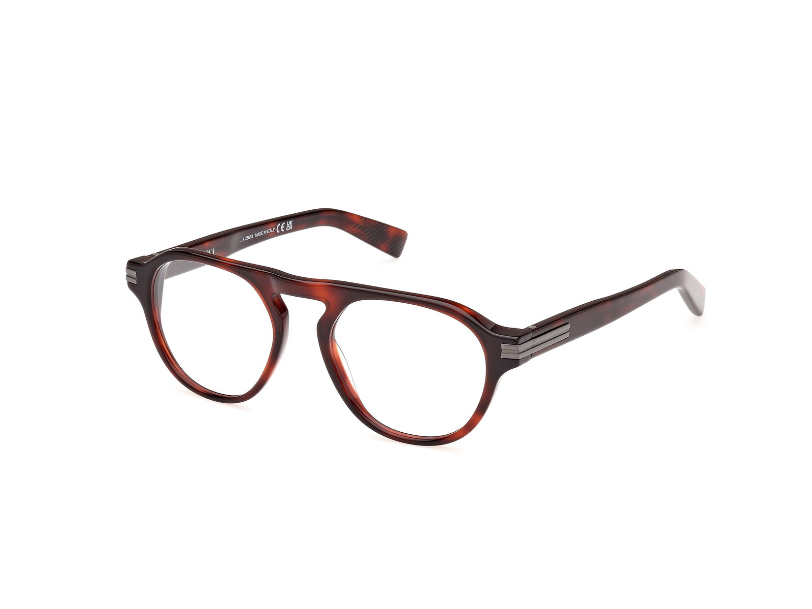 Das Bild zeigt die Korrektionsbrille EZ5281 054 von der Marke Zenga in Rot Havanna.