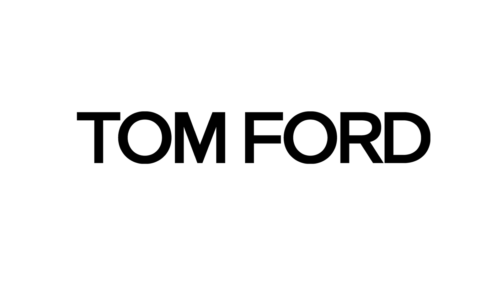 Das Bild zeigt das Tom Ford Logo in Schwarz auf weißem Grund.