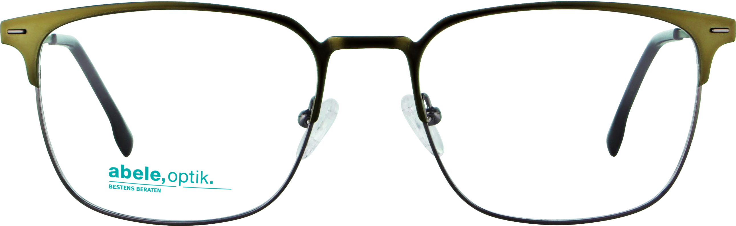 Das Bild zeigt die Korrektionsbrille 143801 von Abele Optik in khaki.