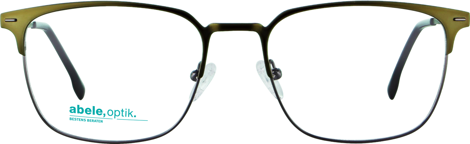 Das Bild zeigt die Korrektionsbrille 143801 von Abele Optik in khaki.