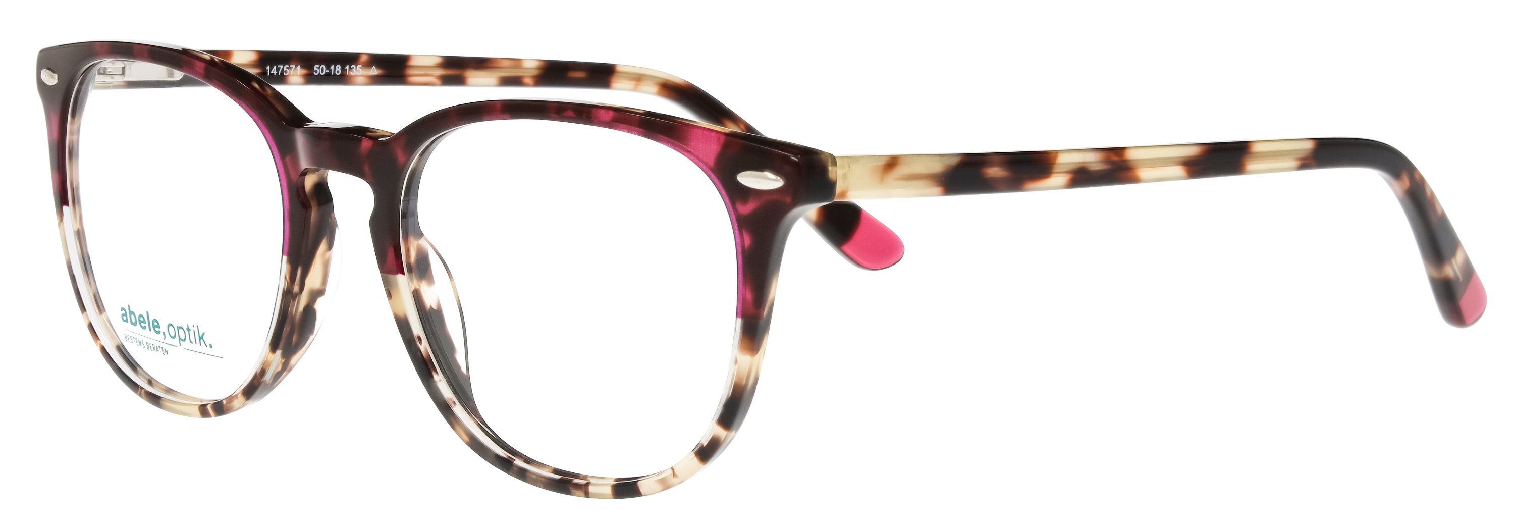 abele optik Brille für Damen pink/braun gemustert 147571