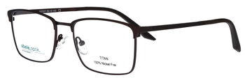 Titankomplettbrille für Herren dunkelbraun matt 150521