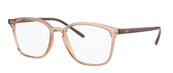 Ray Ban Brille in Hellbraun & Eckig aus Kunststoff für Damen & Herren RX7185 5940 50