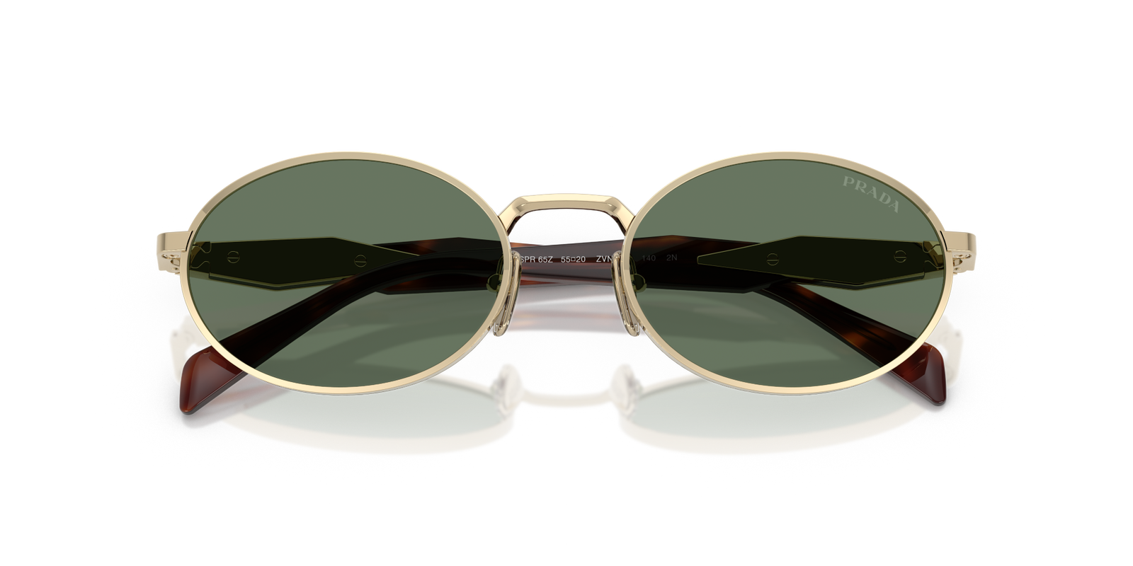 Auf diesem Bild sehen Sie die Sonnenbrille 0PR 65ZS von Prada in der Farbe Gold.