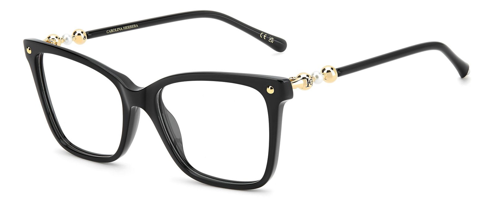 zu sehen ist die Korrektionsbrille 11288 von Carolina Herrera in der Farbe Schwarz.