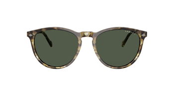 Das Bild zeigt die Sonnenbrille VO5599S von der Marke Vogue in Gelb Havanna.