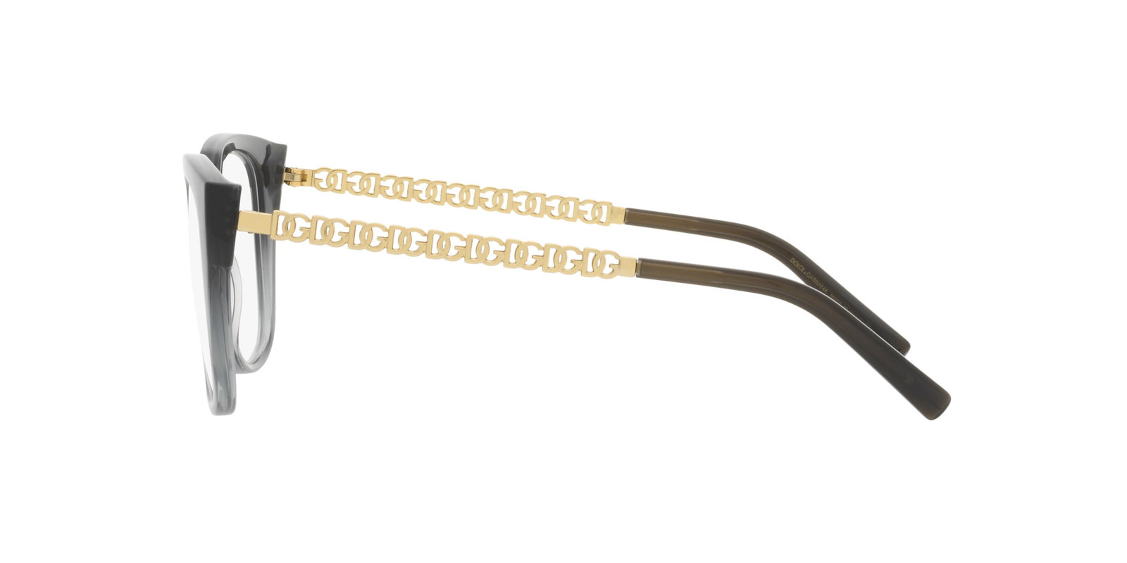 Das Bild zeigt die Korrektionsbrille DG5087 3385 von der Marke D&G in schwarz verlaufend.