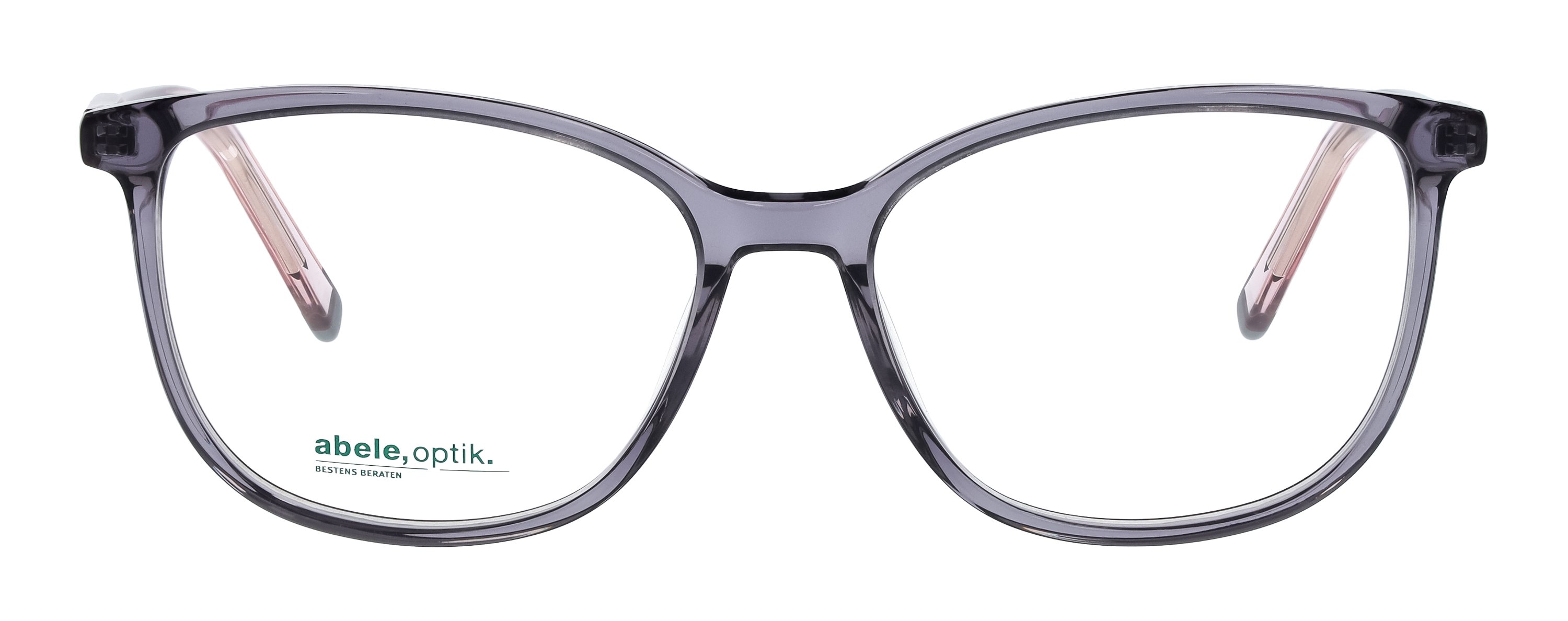 Das Bild zeigt die Korrektionsbrille 148071 von der Marke Abele Optik in grau-lila transparent.