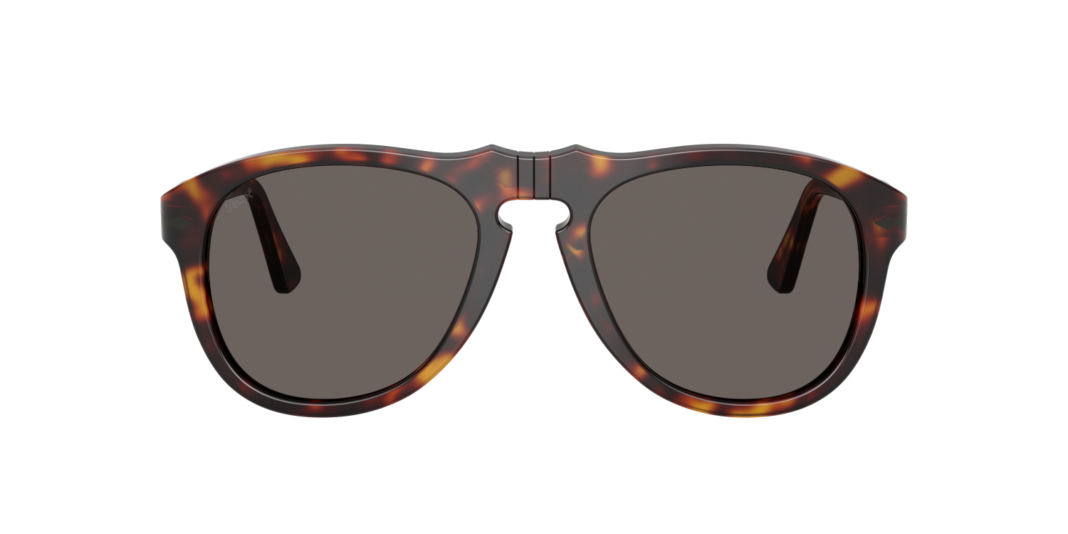 Das Bild zeigt die Persol Sonnenbrille PO0649 in havana von vorne.