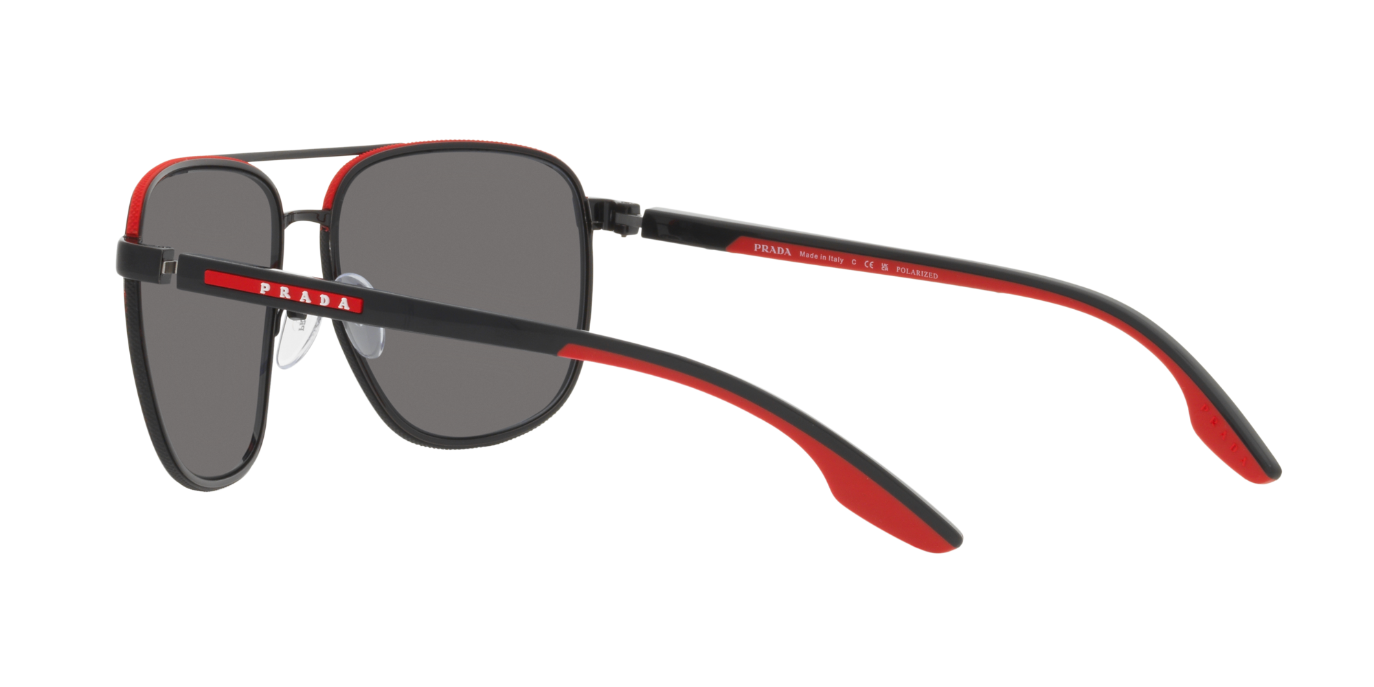 Prada Linea Rossa Sonnenbrille für Herren in Schwarz/Rot PS 50YS 19G02G 62