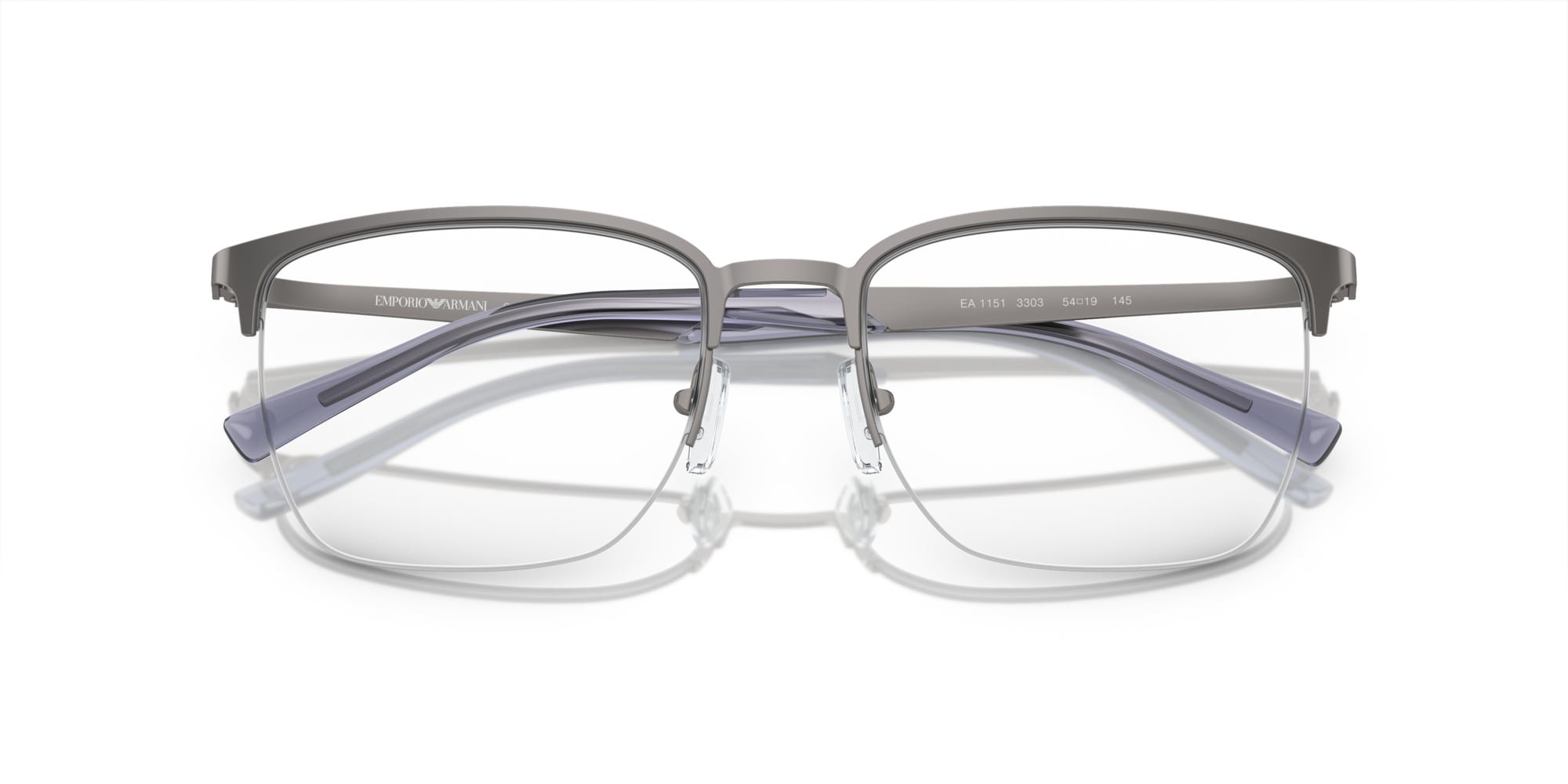 Das Bild zeigt die Korrektionsbrille EA1151 3003 von der Marke Emporio Armani in Silber.