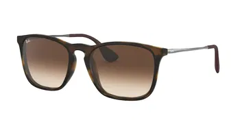 Das Bild zeigt die Sonnenbrille Chris RB4187 856/13 von der Marke Ray-Ban in rubber havanna.