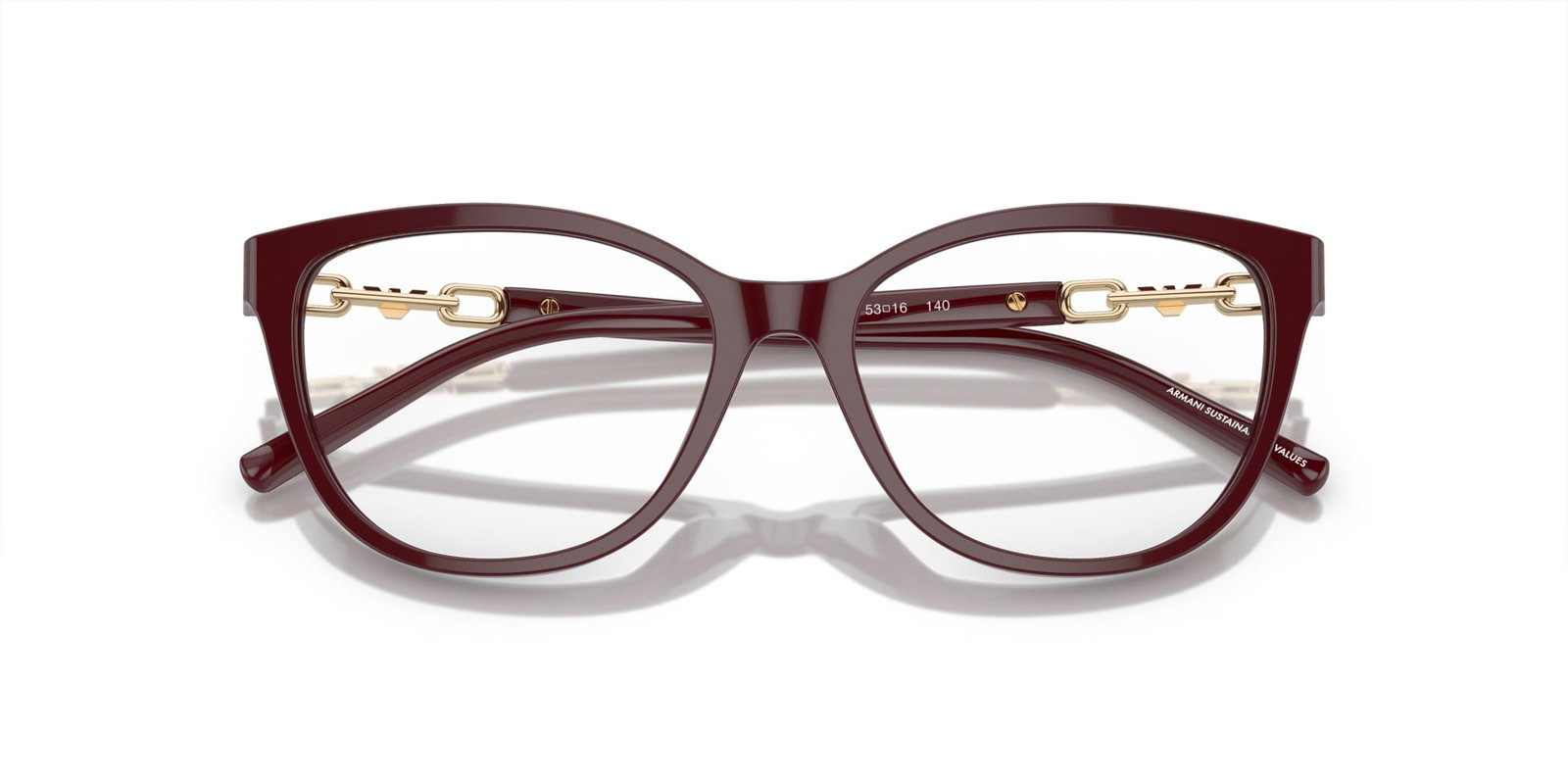 Das Bild zeigt die Korrektionsbrille EA3190 5576 von der Marke Emporio Armani in Bordeaux.