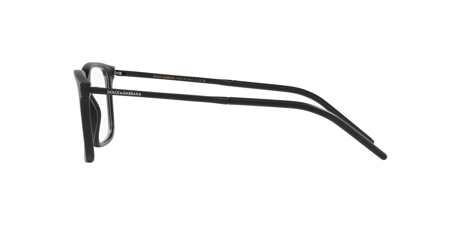 Das Bild zeigt die Korrektionsbrille DG5099 2525 von der Marke D&G in matt schwarz.