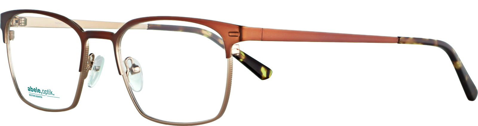 abele optik Herrenbrille in Braun & Eckig aus Metall 141411