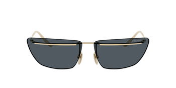 Das Bild zeigt die Prada Sonnenbrille PR C52S in Hellgold von vorne.