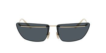 Das Bild zeigt die Prada Sonnenbrille PR C52S in Hellgold von vorne.