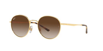 Das Bild zeigt die Sonnenbrille RB3681 001/13 von der Marke RayBan in gold.