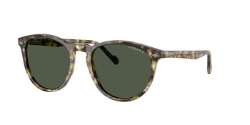 Das Bild zeigt die Sonnenbrille VO5599S von der Marke Vogue in Gelb Havanna.