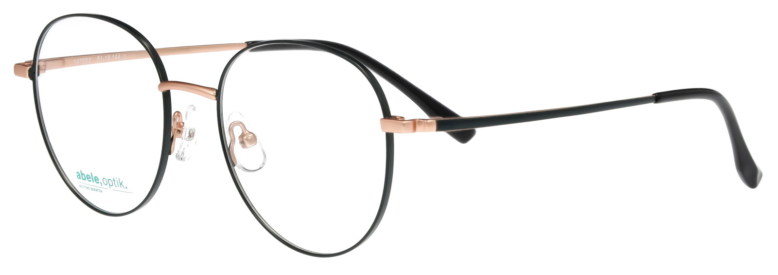 abele optik Brille für Damen in dunkelgrün / roségold 147581