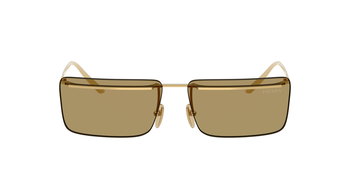 Das Bild zeigt die Prada Sonnenbrille für Herren PR C53S in Gold mit olivgrünen  Gläsern von vorne.