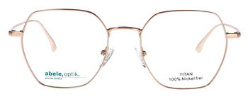 Das Bild zeigt die Korrektionsbrille 149741 von der Marke Abele Optik in Goldrose.