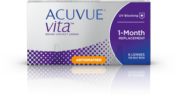 Zu sehen ist eine Packung Acuvue Vita for Astigmatism