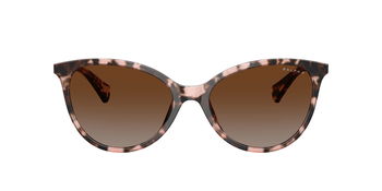 Das Bild zeigt die Ralph Sonnenbrille RA5339U in pink havanna von vorne.