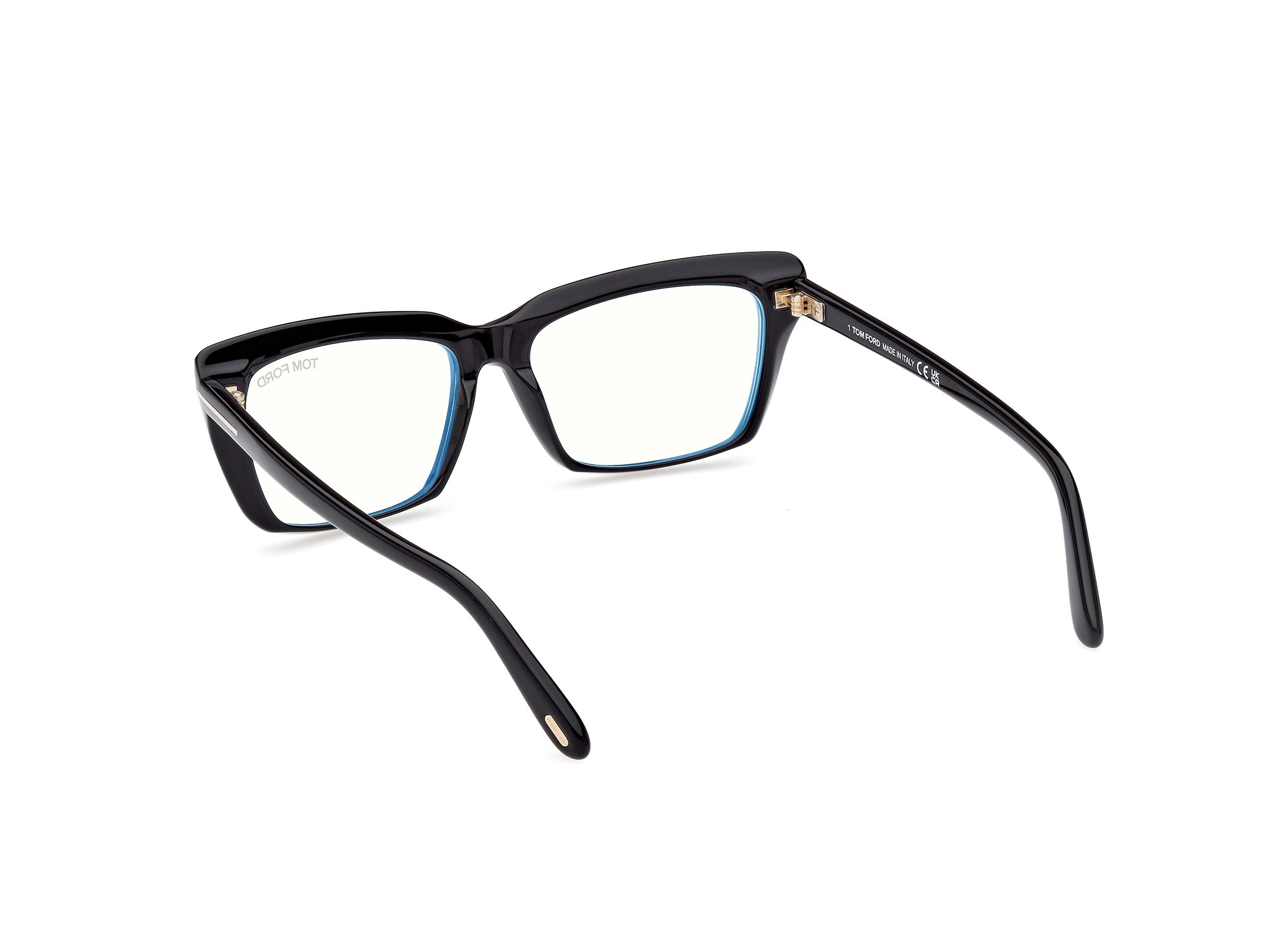 Das Bild zeigt die Korrektionsbrille FT5894-B 001 von der Marke Tom Ford in schwarz.