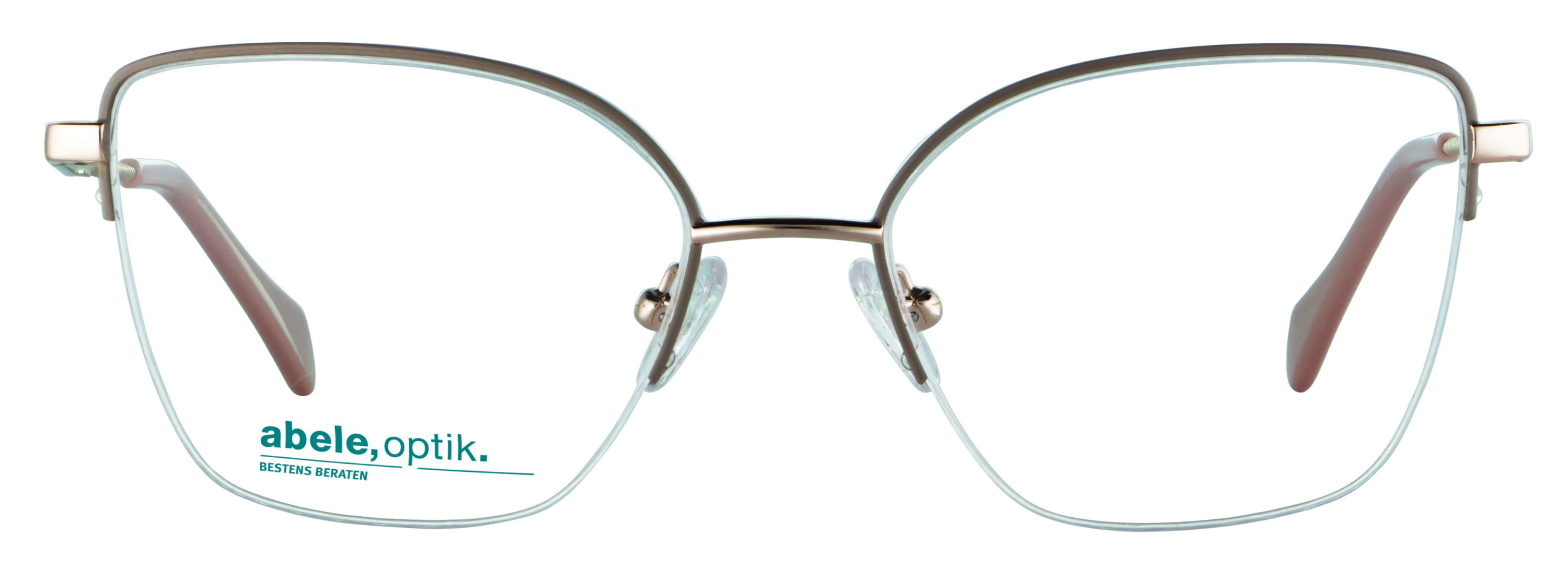 Das Bild zeigt die Korrektionsbrille 143251 von der Marke Abele Optik in grau beige.