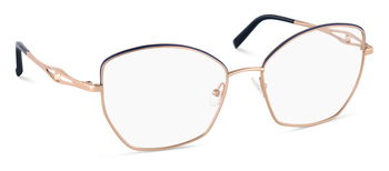 Auf diesem Bild sehen sie die Korrektionsbrille 9138 von Flair in der Farbe Schwarz-Rosegold