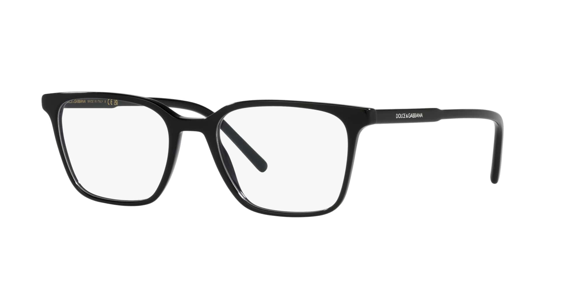 Das Bild zeigt die Korrektionsbrille DG3365 501 von der Marke D&G in schwarz.