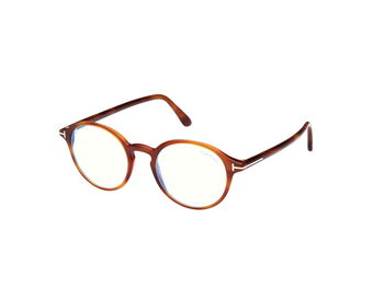 Das Bild zeigt die Korrektionsbrille FT5867-B 053 von der Marke Tom Ford in blond Havanna.