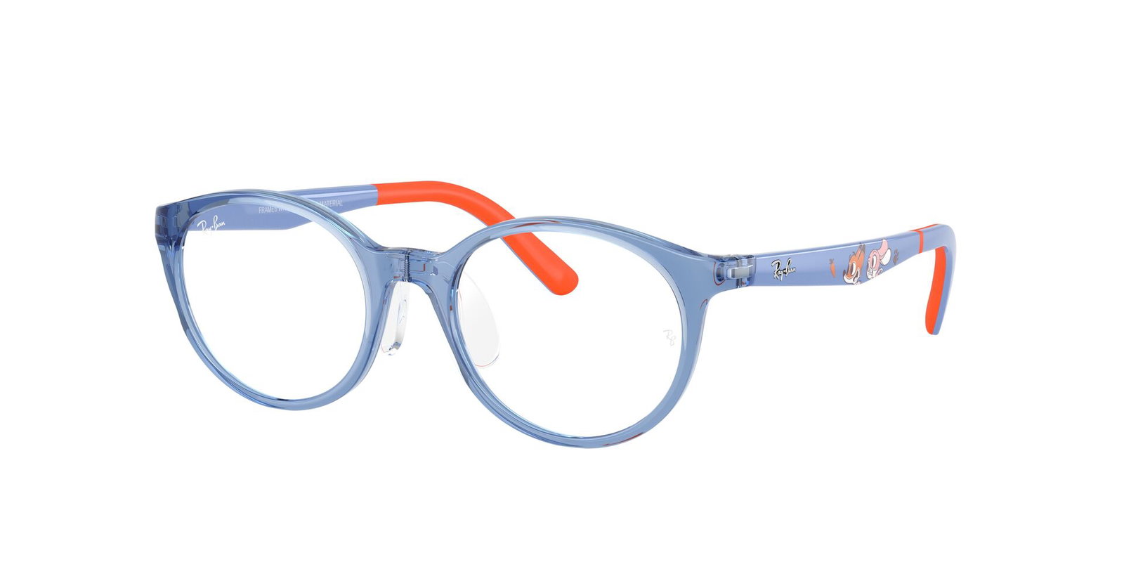 zu sehen ist die Korrektionsbrille RB1625D von Ray Ban für Kinder in der Farbe Hellblau.