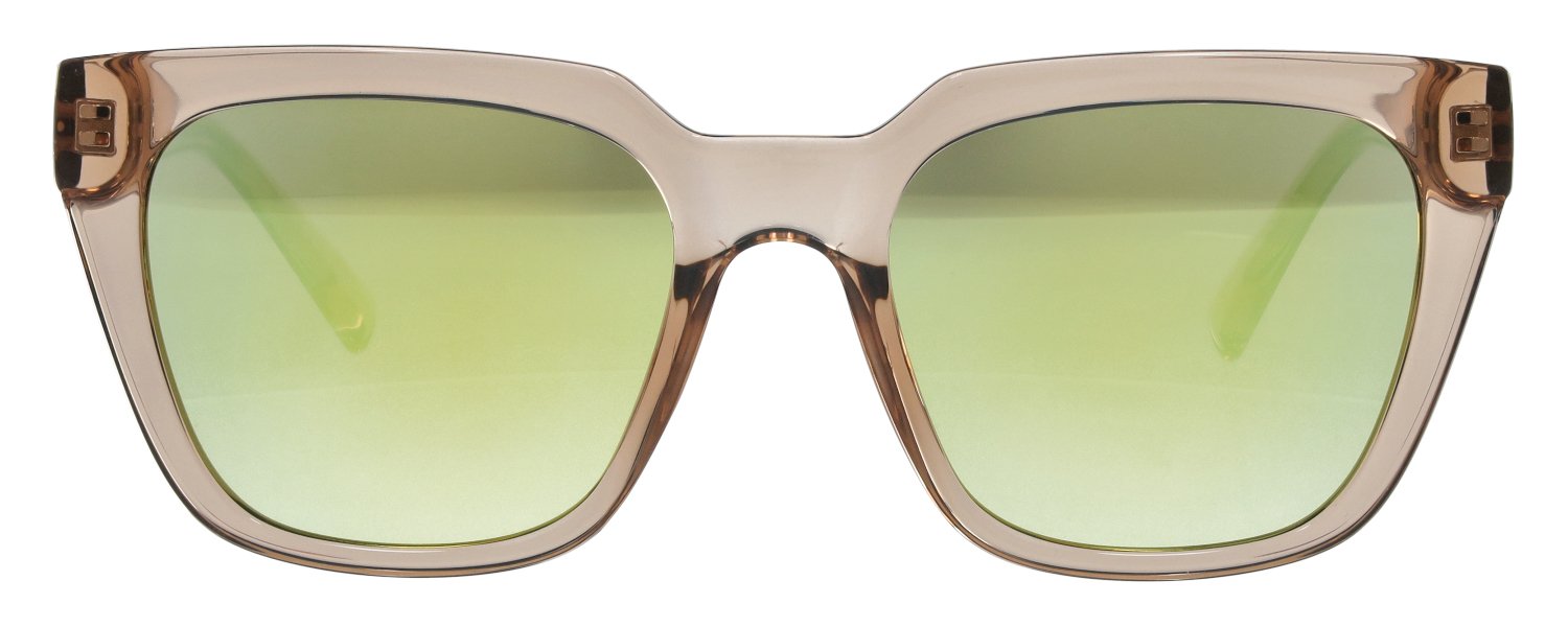abele optik Sonnenbrille für Damen in nude transparent mit gold verspiegelten Gläsern  720232