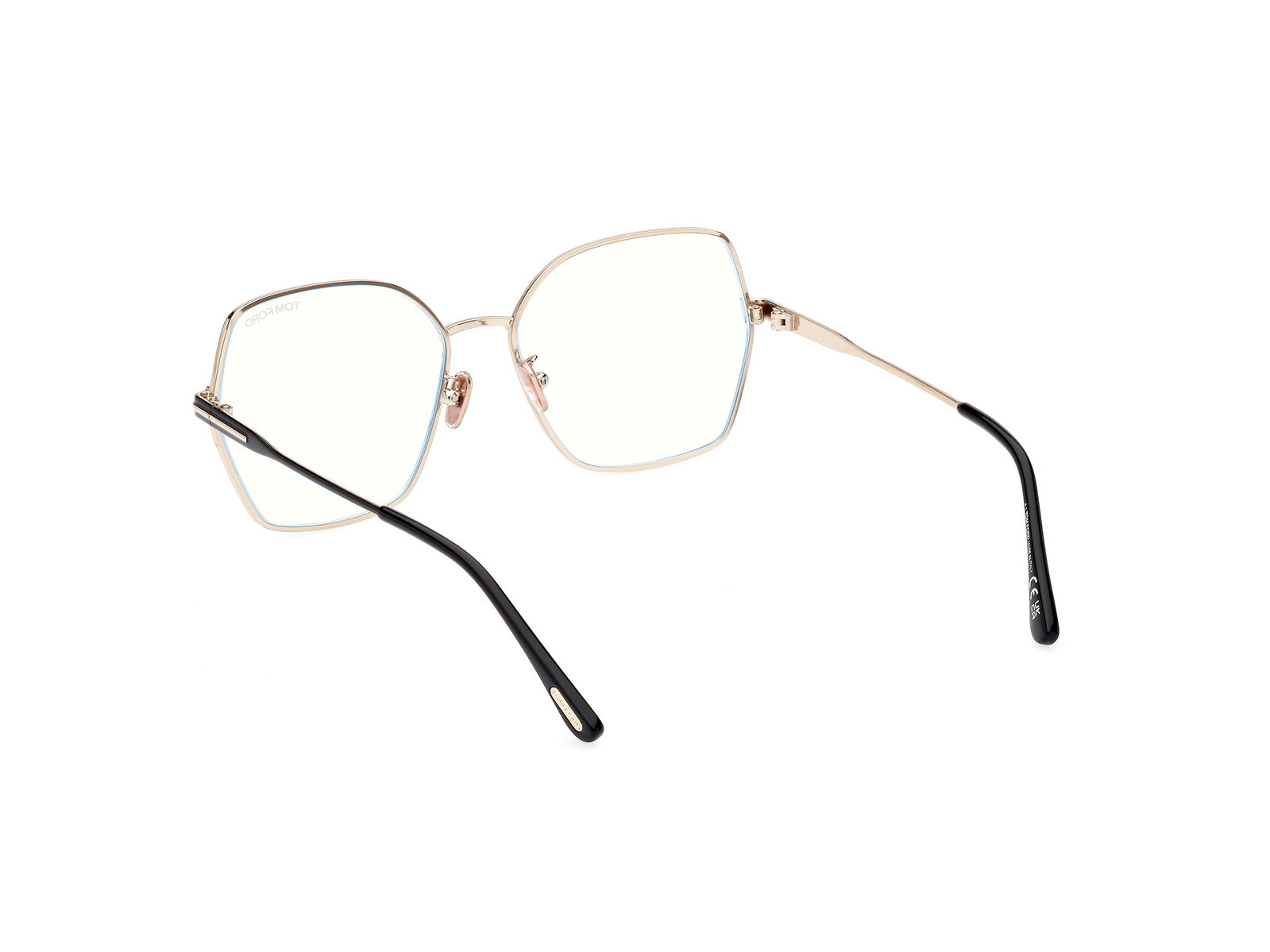 Das Bild zeigt die Korrektionsbrille FT5876-B 032 von der Marke Tom Ford in gold.
