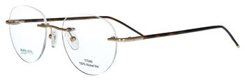 Titankomplettbrille für Damen randlos gold 147091