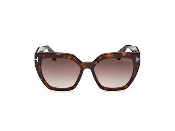 Das Bild zeigt die Sonnenbrille FT0939 der Marke Tom Ford in havanna von vorne.