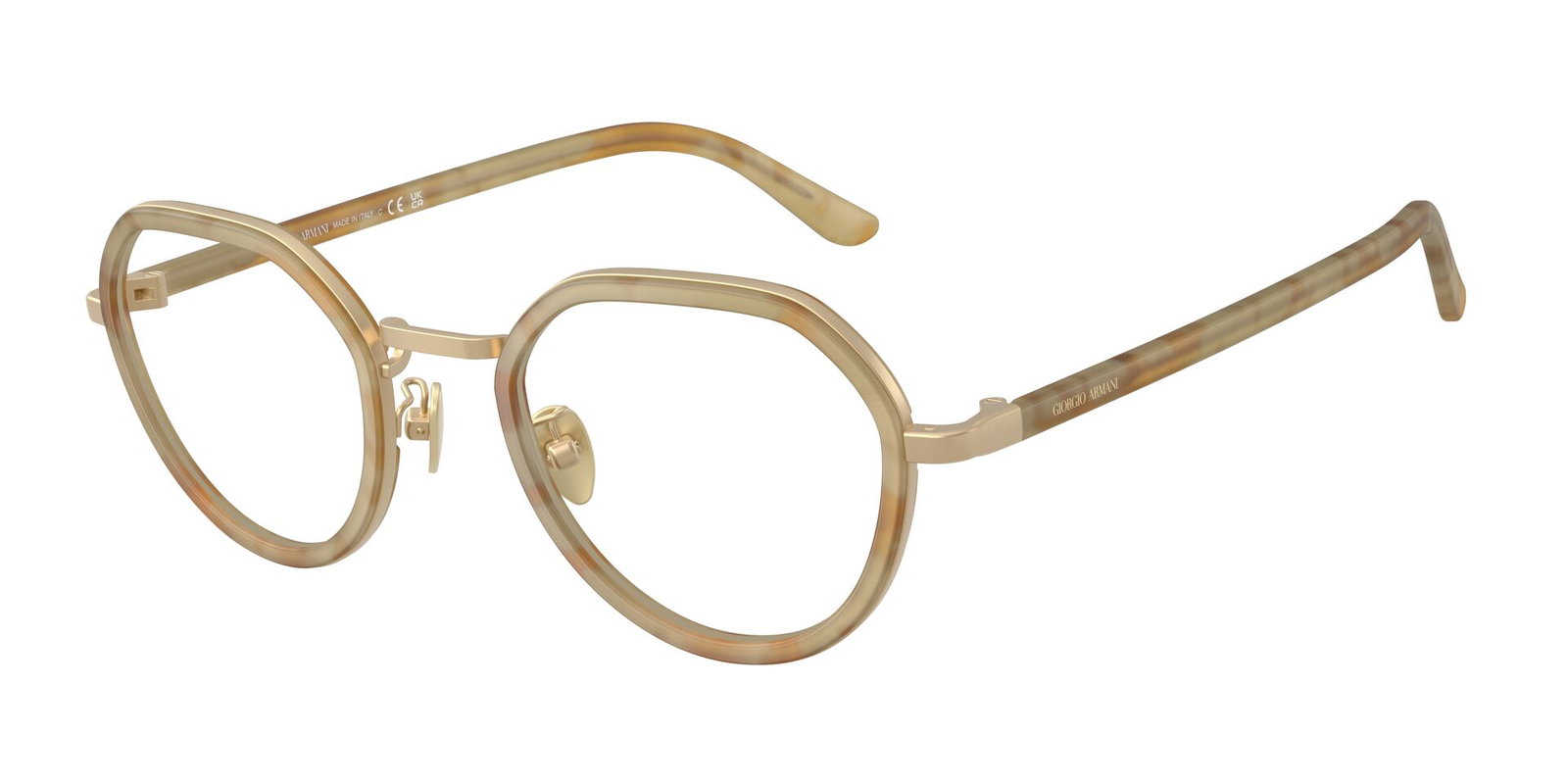 zu sehen ist die Korrektionsbrille 0AR5167 von Giorgio Armani in der Farbe Gold.