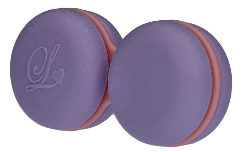 Kontaktlinsenbehälter flach in lila / rosa