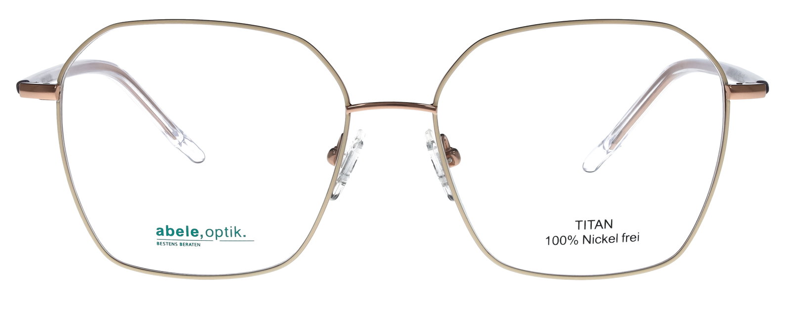 Das Bild zeigt die Korrektionsbrille 147391 von der Marke Abele Optik in beige.