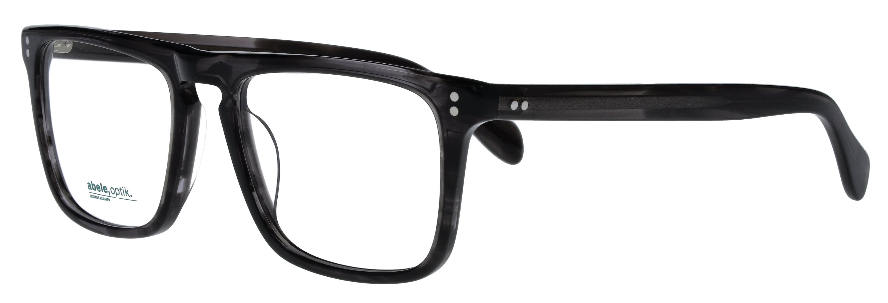 Das Bild zeigt die Korrektionsbrille 148741 von der Marke Abele Optik in schwarz-grau transparent.