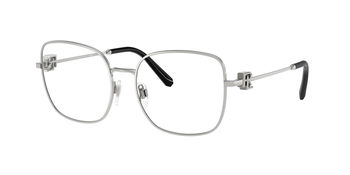 Das Bild zeigt die Korrektionsbrille RL5128 von der Marke Ralph Lauren in Silber.